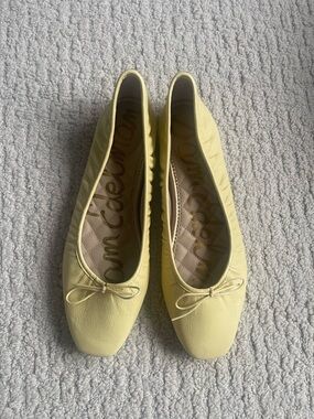 Sam Edelman Women’s Butter Lemon Ballet Flats with Bow - 8.5 NWOT